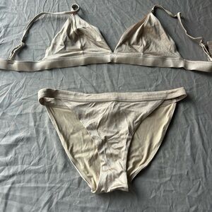 H&M Beige Bathing Suit Set